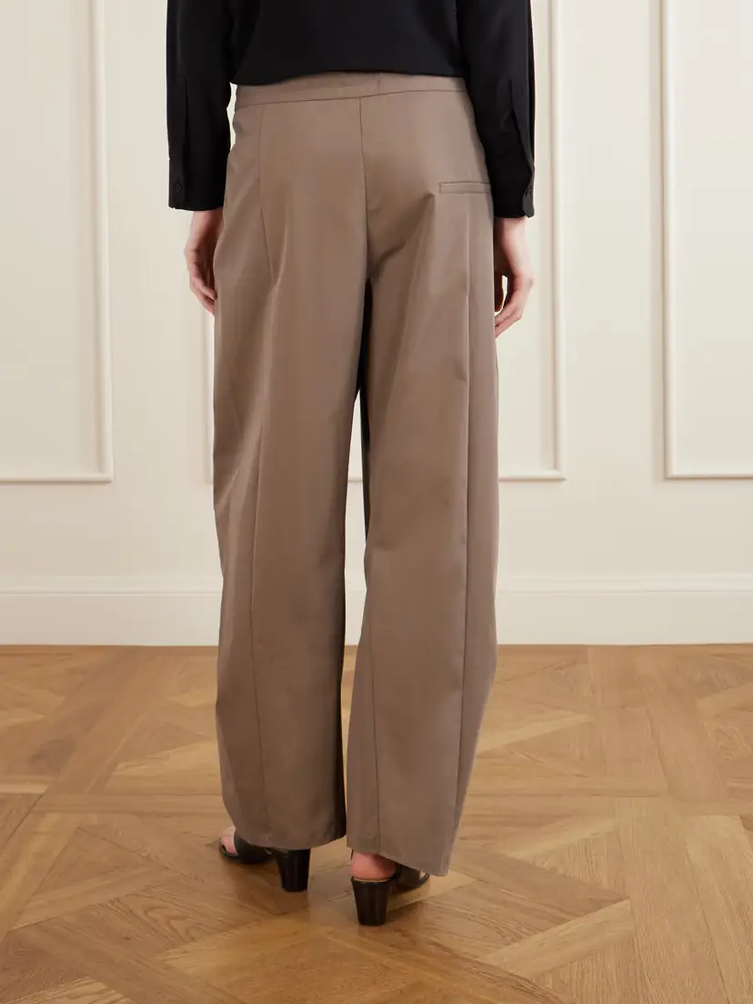 Kallmeyer Clemence Pleated Cotton-blend Twill Barrel-leg Pants | Thumbnail 3 Kallmeyer Clemence Pleated Cotton-blend Twill Barrel-leg Pants | Thumbnail 3