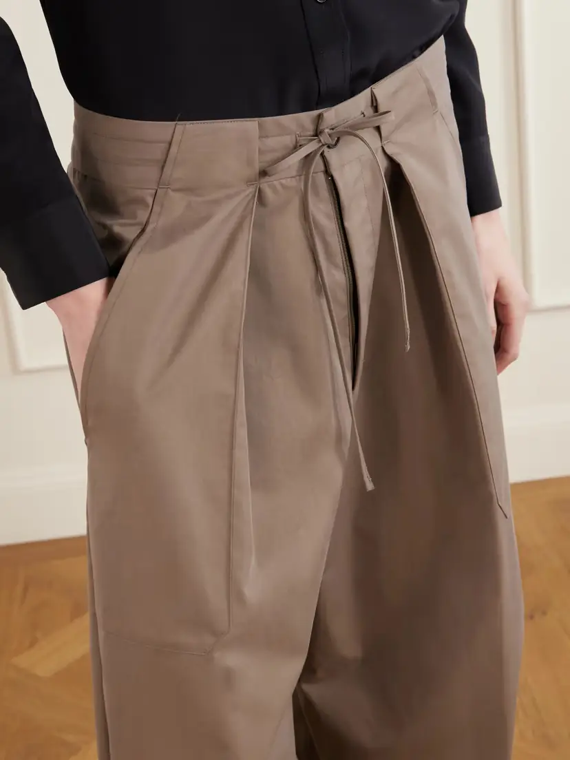 Kallmeyer Clemence Pleated Cotton-blend Twill Barrel-leg Pants | Thumbnail 4 Kallmeyer Clemence Pleated Cotton-blend Twill Barrel-leg Pants | Thumbnail 4