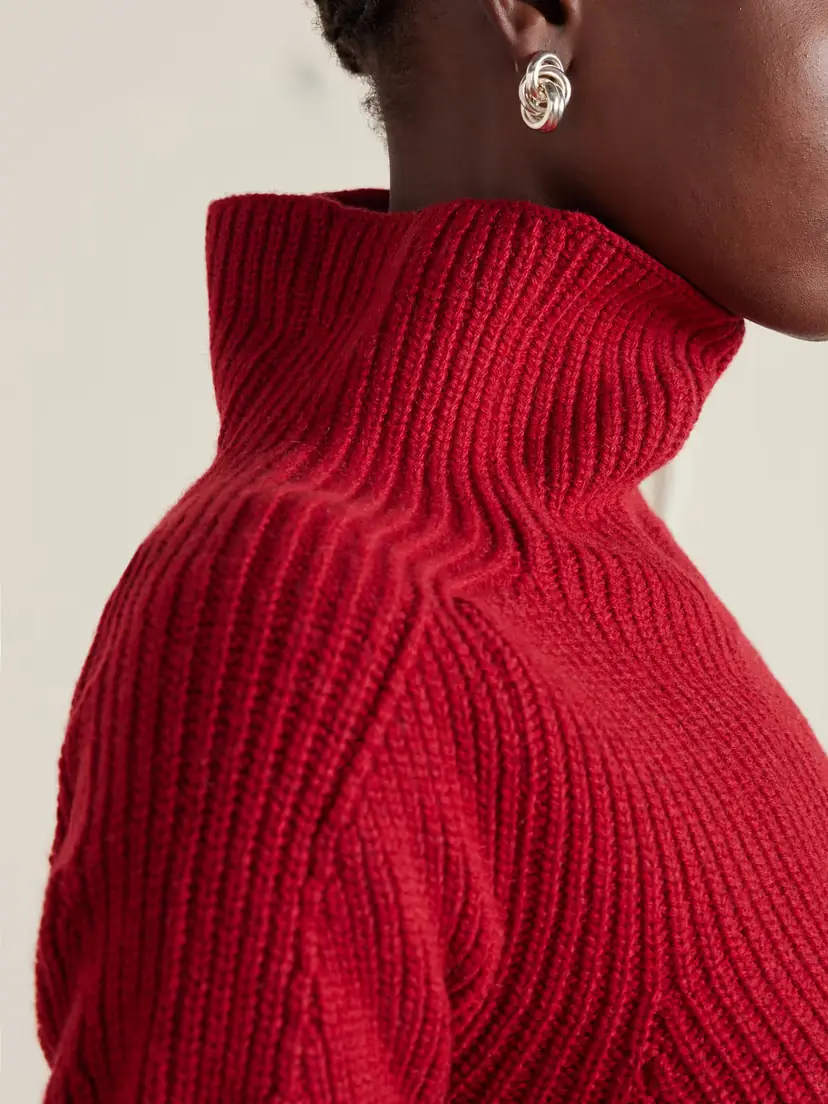 Magda Butrym Ribbed Cashmere Turtleneck Mini Dress | Thumbnail 4 Magda Butrym Ribbed Cashmere Turtleneck Mini Dress | Thumbnail 4