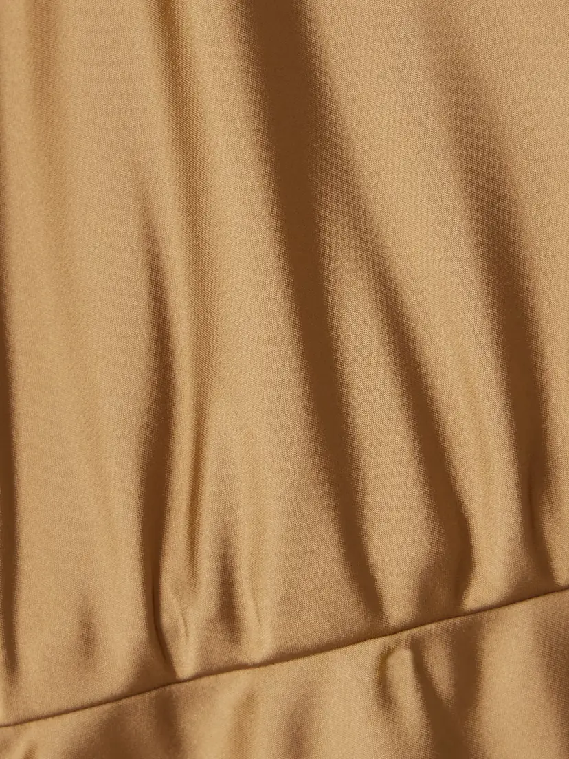 Norma Kamali Obie Satin Mini Dress | Thumbnail 4
