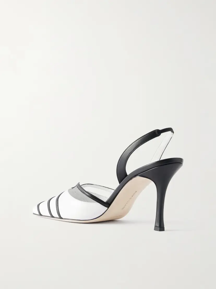 Manolo Blahnik Sarto 90 Two-tone Leather Slingback Pumps | Thumbnail 3 Manolo Blahnik Sarto 90 Two-tone Leather Slingback Pumps | Thumbnail 3
