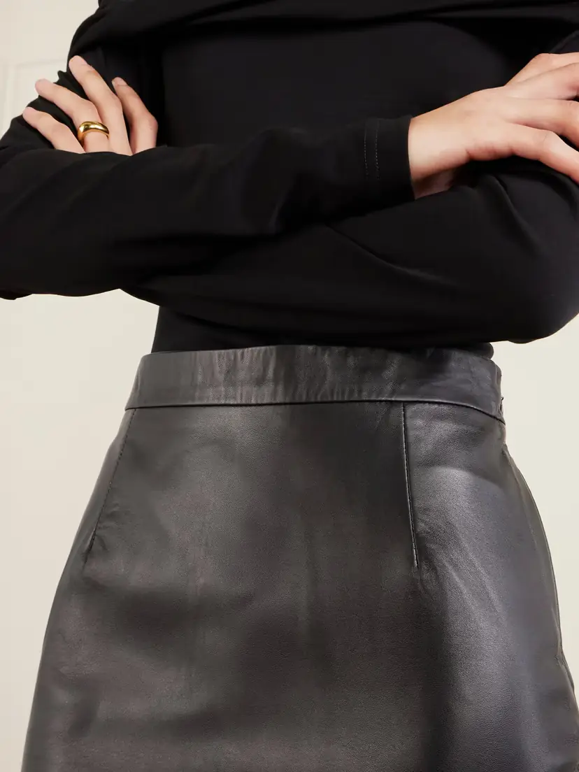 Altuzarra Hank Leather Mini Skirt | Thumbnail 4 Altuzarra Hank Leather Mini Skirt | Thumbnail 4