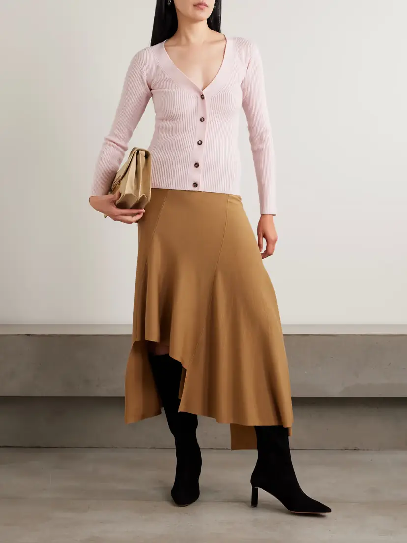 Max Mara Gioiosa Ribbed Wool-blend Cardigan | Thumbnail 2 Max Mara Gioiosa Ribbed Wool-blend Cardigan | Thumbnail 2