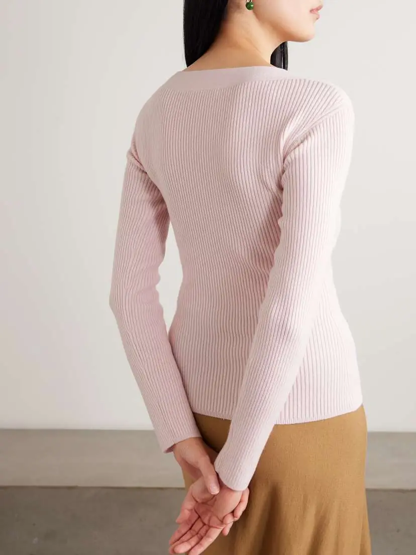 Max Mara Gioiosa Ribbed Wool-blend Cardigan | Thumbnail 3 Max Mara Gioiosa Ribbed Wool-blend Cardigan | Thumbnail 3