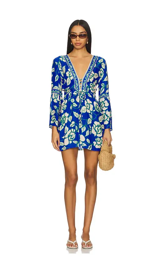 Maaji Cobalt Flora Agnes Mini Dress | Image 1 Maaji Cobalt Flora Agnes Mini Dress | Image 1