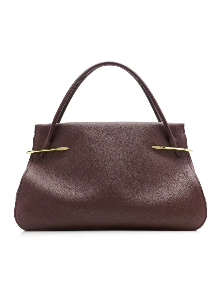 Pinch Leather Top-Handle Bag