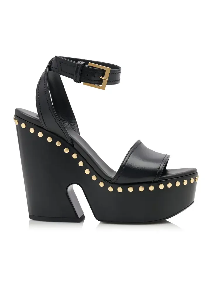 Studded Wedge Platform Sandals