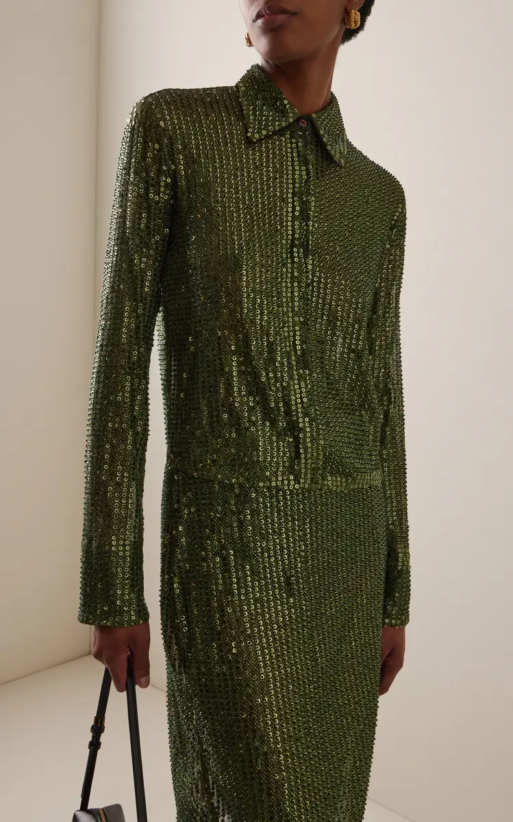 SIEDRÉS Sezanne Sheer Sequinned Top | Thumbnail 2