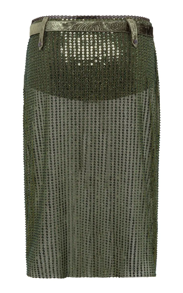 SIEDRÉS Estelle Sheer Sequinned Pencil Skirt | Thumbnail 5