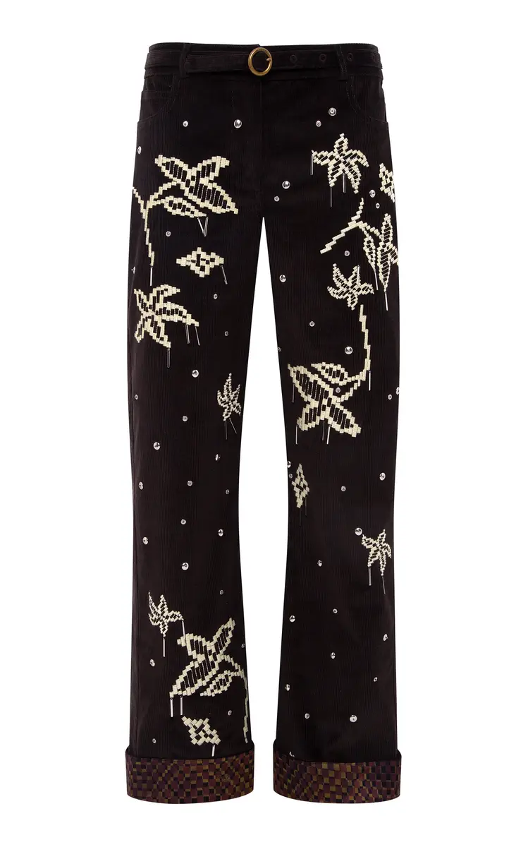 SIEDRÉS Vera Embroidered Corduroy Pants | Image 1 SIEDRÉS Vera Embroidered Corduroy Pants | Image 1