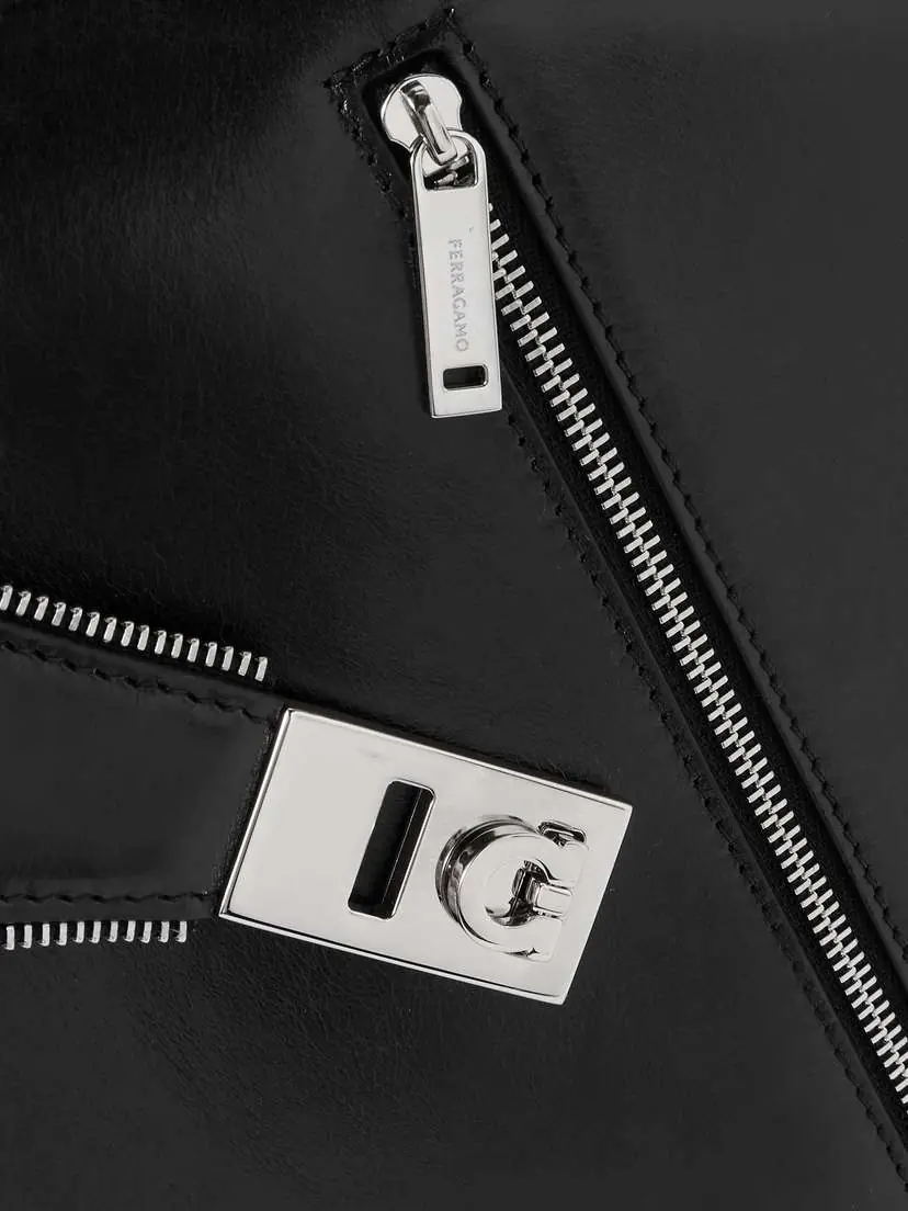 Ferragamo Hug Large Leather Shoulder Bag | Thumbnail 4 Ferragamo Hug Large Leather Shoulder Bag | Thumbnail 4