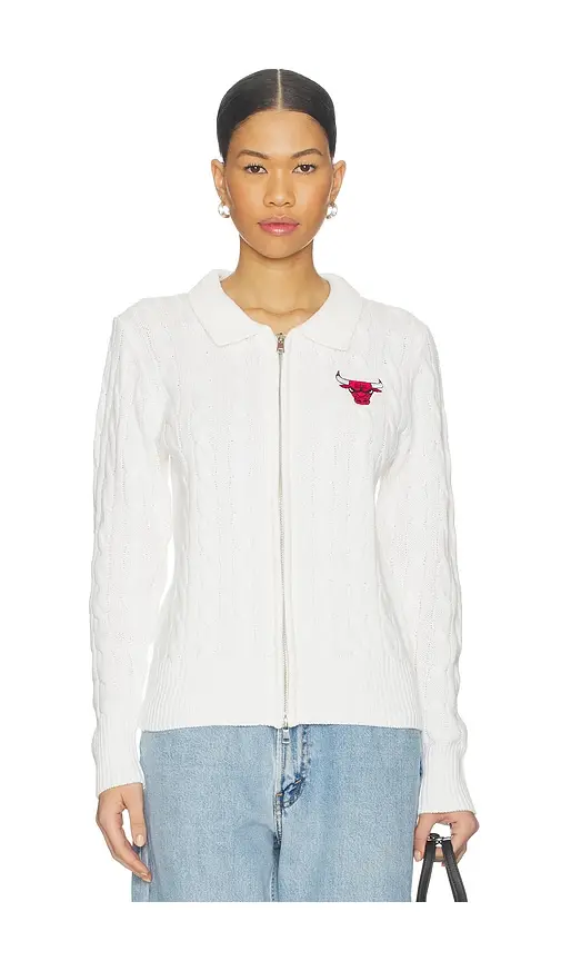 Terez x REVOLVE X Revolve Bulls Zip Knit Cardigan | Thumbnail 2 Terez x REVOLVE X Revolve Bulls Zip Knit Cardigan | Thumbnail 2