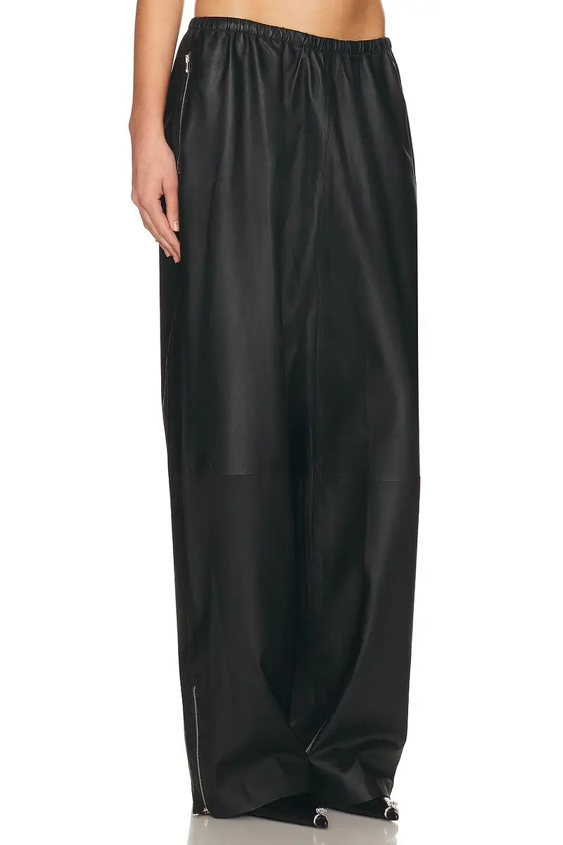 Alexander Wang Mid Rise Leather Track Pant | Thumbnail 2 Alexander Wang Mid Rise Leather Track Pant | Thumbnail 2