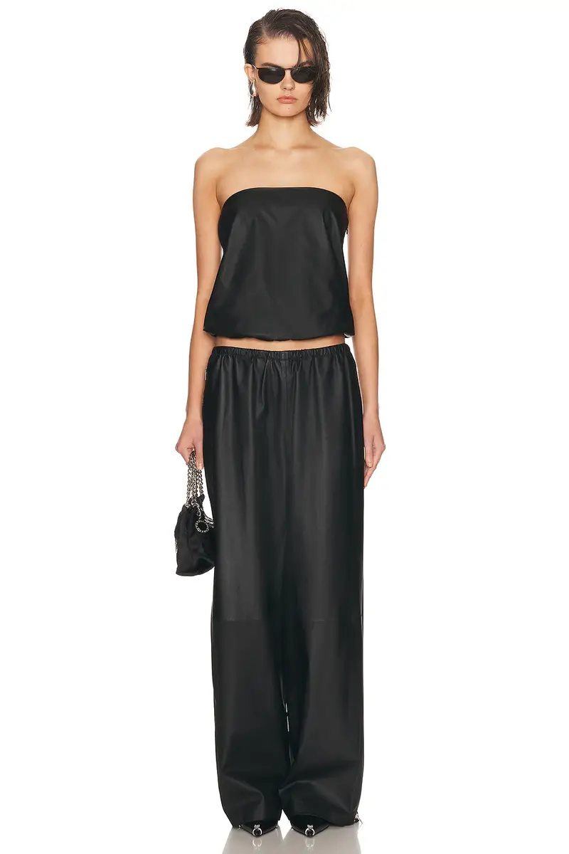 Alexander Wang Mid Rise Leather Track Pant | Thumbnail 5 Alexander Wang Mid Rise Leather Track Pant | Thumbnail 5