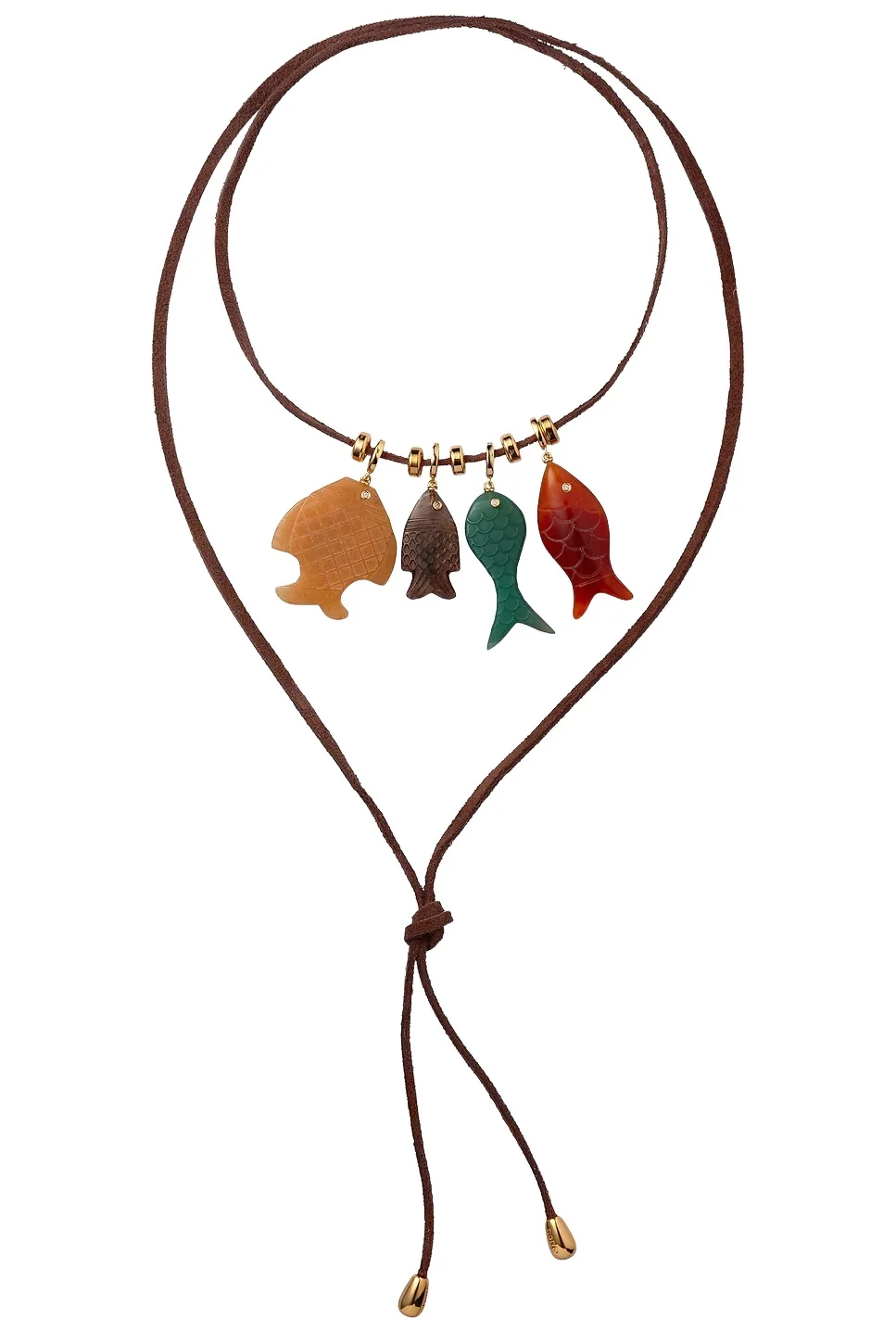 Fish Charm Wrap Necklace Fish Charm Wrap Necklace