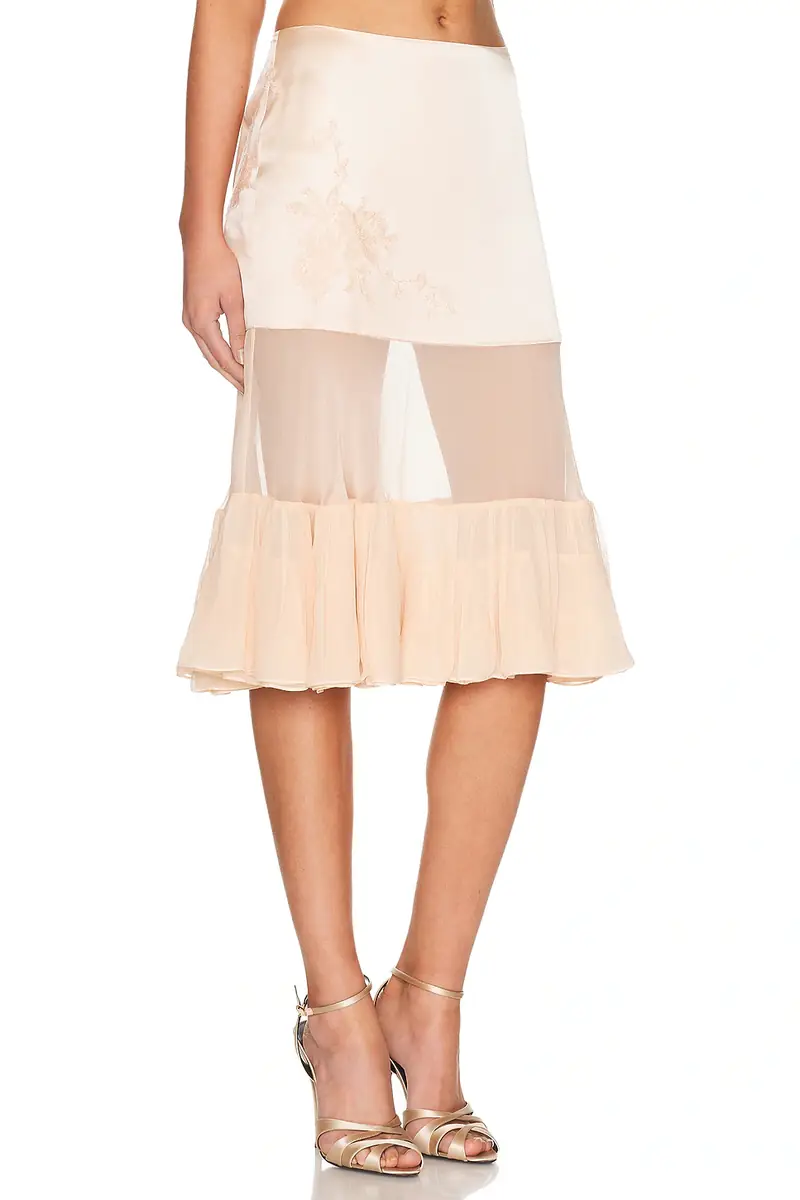 Mirror Palais Matte Silk Chiffon Crinoline Skirt | Thumbnail 2 Mirror Palais Matte Silk Chiffon Crinoline Skirt | Thumbnail 2