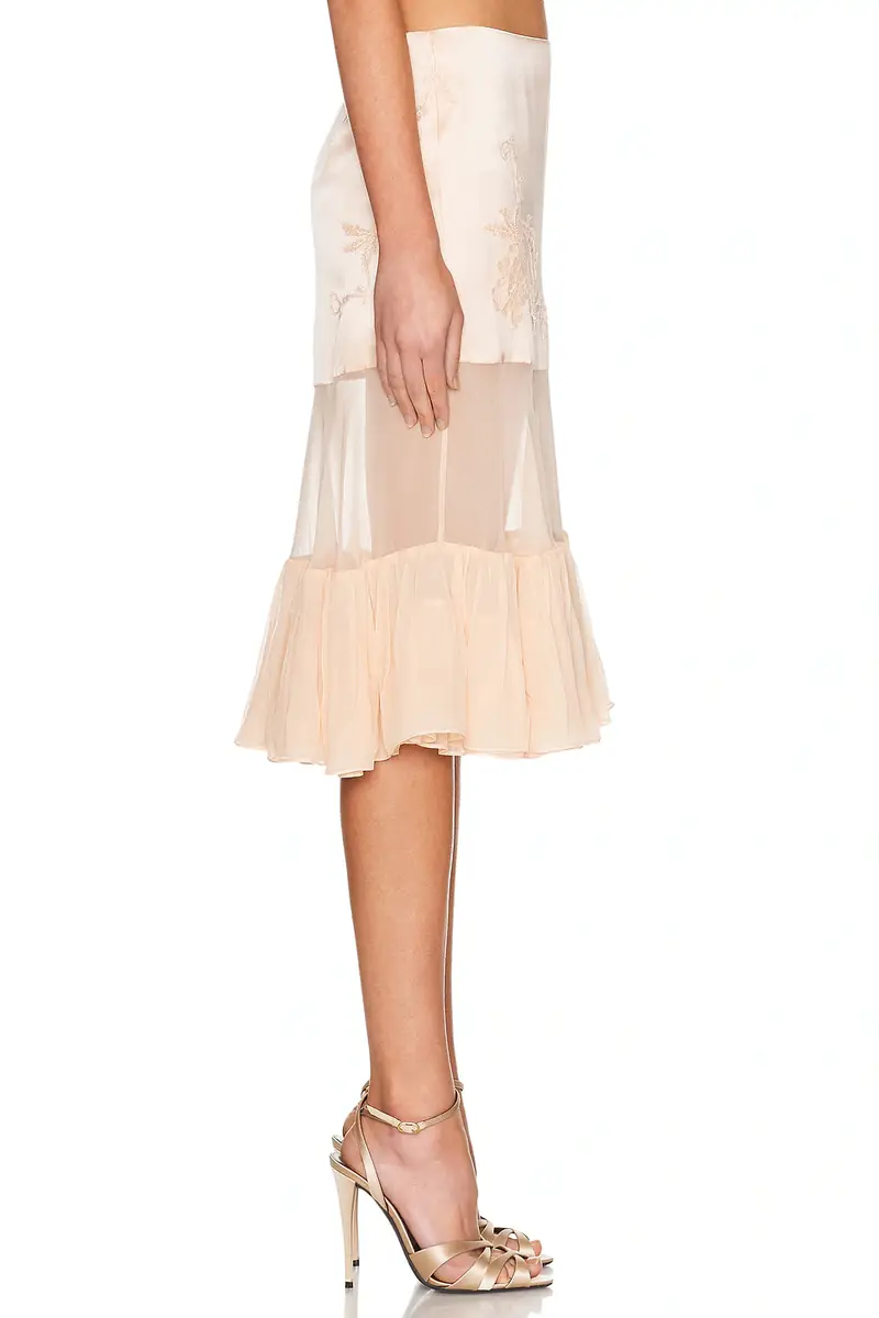 Mirror Palais Matte Silk Chiffon Crinoline Skirt | Thumbnail 3 Mirror Palais Matte Silk Chiffon Crinoline Skirt | Thumbnail 3