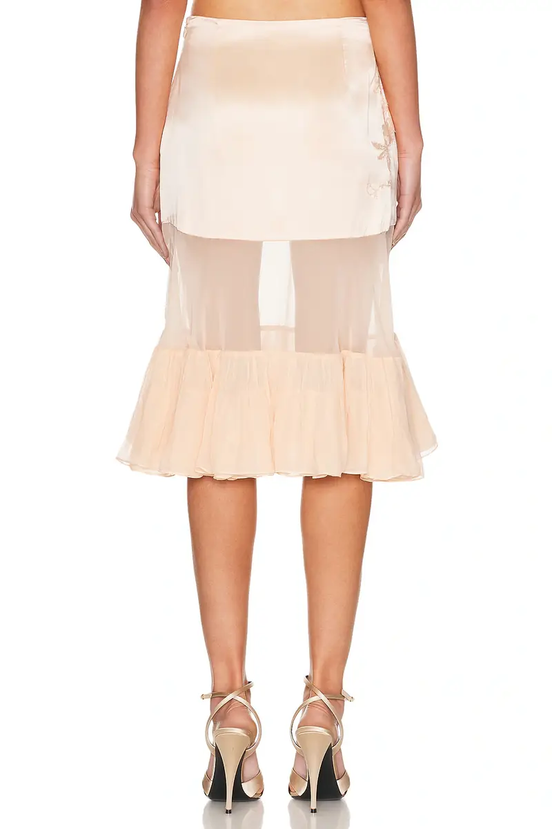 Mirror Palais Matte Silk Chiffon Crinoline Skirt | Thumbnail 4 Mirror Palais Matte Silk Chiffon Crinoline Skirt | Thumbnail 4