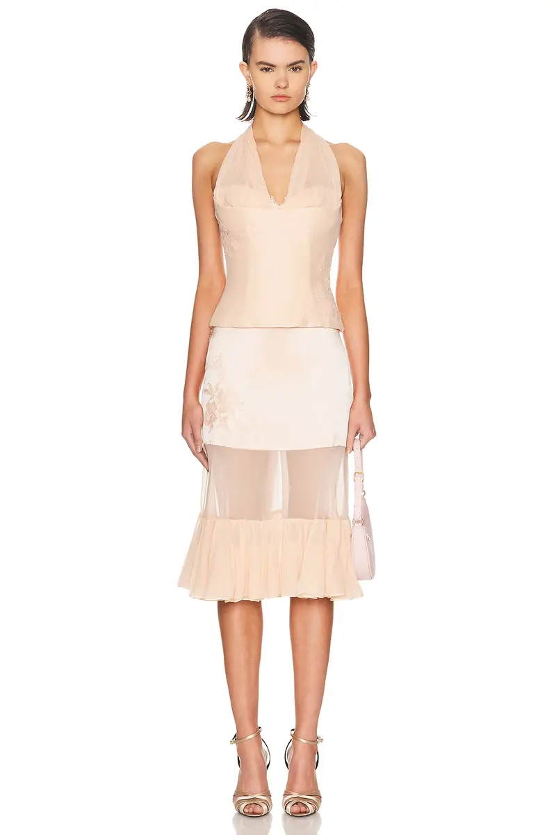 Mirror Palais Matte Silk Chiffon Crinoline Skirt | Thumbnail 5 Mirror Palais Matte Silk Chiffon Crinoline Skirt | Thumbnail 5