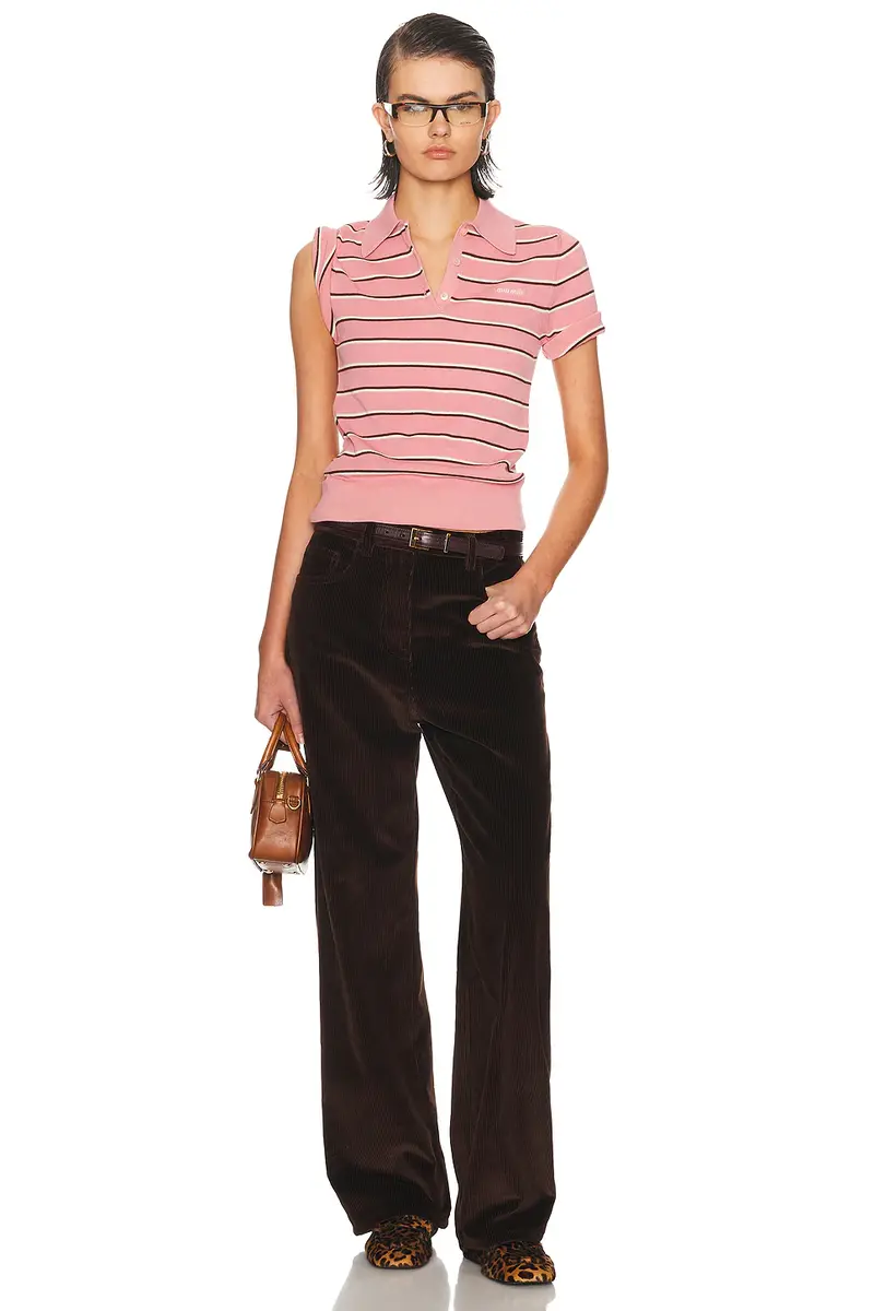 Miu Miu Velluto A Coste Pelle Pant | Thumbnail 5