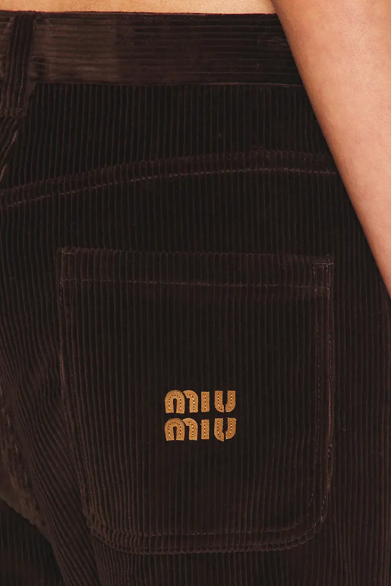 Miu Miu Velluto A Coste Pelle Pant | Thumbnail 6