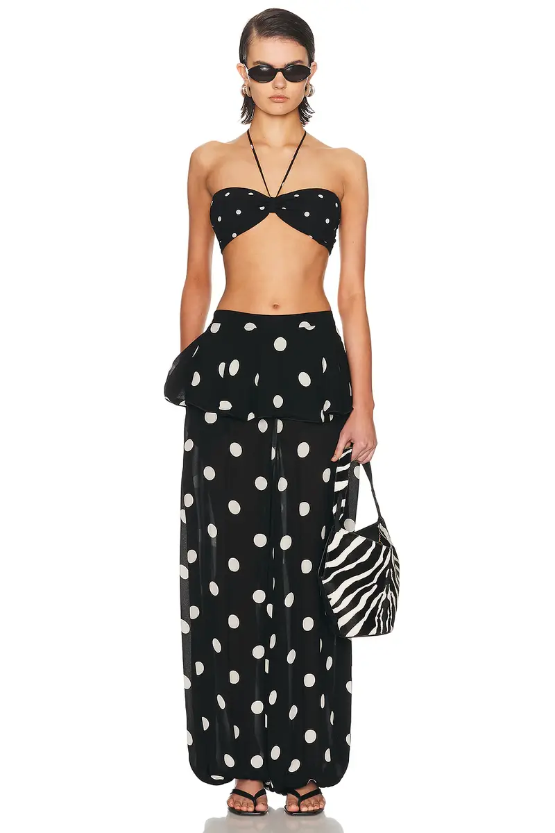 ADRIANA DEGREAS Polka Dot Bandeau Top | Thumbnail 4