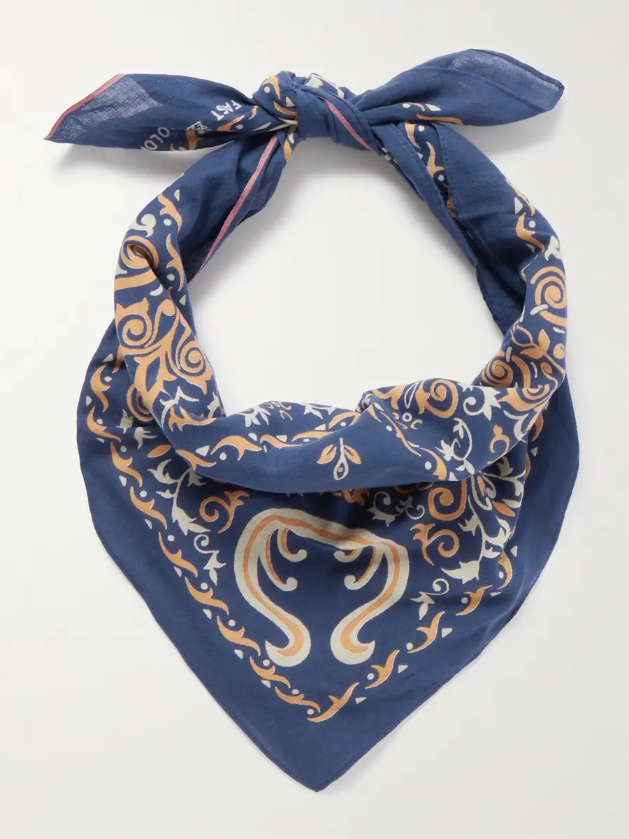 KAPITAL Antler Naja Printed Cotton-Voile Bandana - Men | Thumbnail 4 KAPITAL Antler Naja Printed Cotton-Voile Bandana - Men | Thumbnail 4