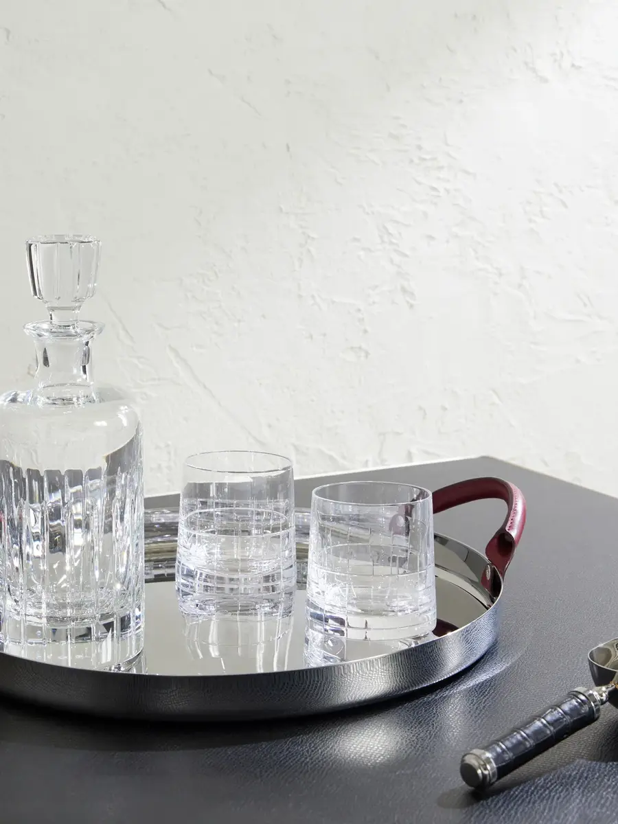 Christofle Graphik Set of Two Crystal Double Old Fashioned Glasses - Men | Thumbnail 2 Christofle Graphik Set of Two Crystal Double Old Fashioned Glasses - Men | Thumbnail 2