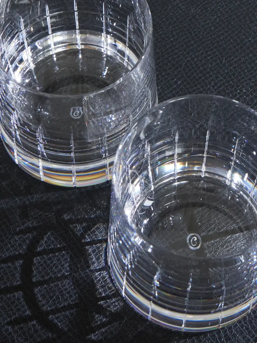 Christofle Graphik Set of Two Crystal Double Old Fashioned Glasses - Men | Thumbnail 3 Christofle Graphik Set of Two Crystal Double Old Fashioned Glasses - Men | Thumbnail 3