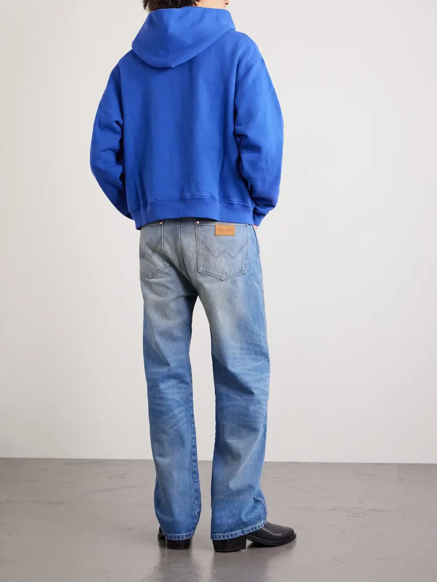 Cherry Los Angeles Wrangler America's Favorite Logo-Embroidered Printed Cotton-Fleece Hoodie - Men | Thumbnail 3 Cherry Los Angeles Wrangler America's Favorite Logo-Embroidered Printed Cotton-Fleece Hoodie - Men | Thumbnail 3