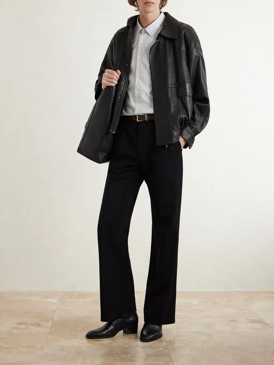 Saint Laurent Pinstriped Cotton-Poplin Shirt - Men | Thumbnail 2 Saint Laurent Pinstriped Cotton-Poplin Shirt - Men | Thumbnail 2