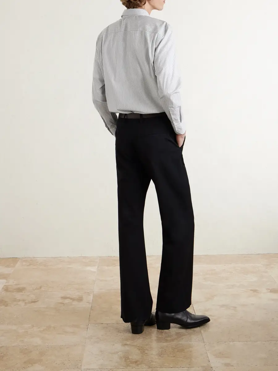 Saint Laurent Pinstriped Cotton-Poplin Shirt - Men | Thumbnail 4 Saint Laurent Pinstriped Cotton-Poplin Shirt - Men | Thumbnail 4