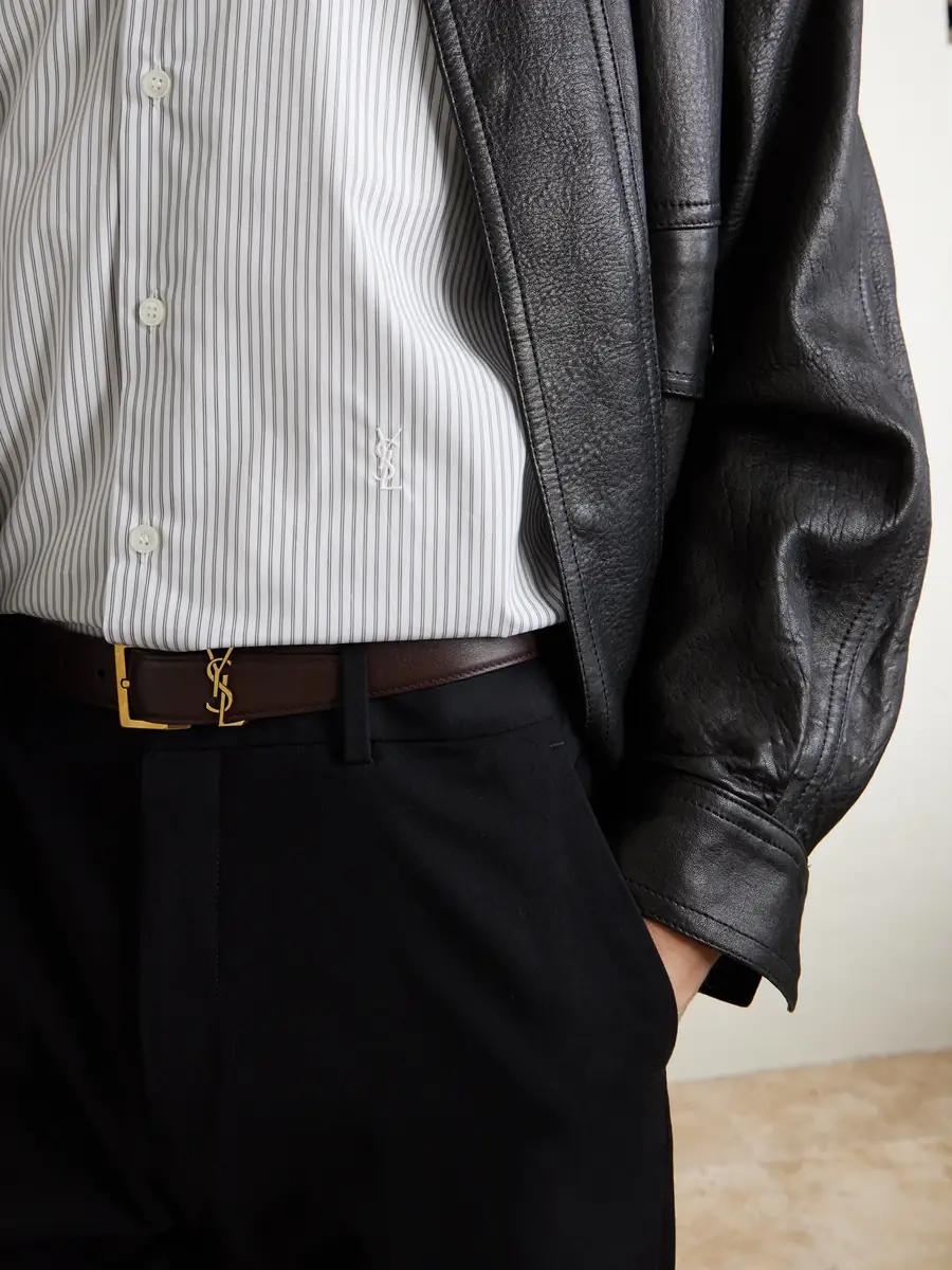 Saint Laurent Pinstriped Cotton-Poplin Shirt - Men | Thumbnail 5 Saint Laurent Pinstriped Cotton-Poplin Shirt - Men | Thumbnail 5