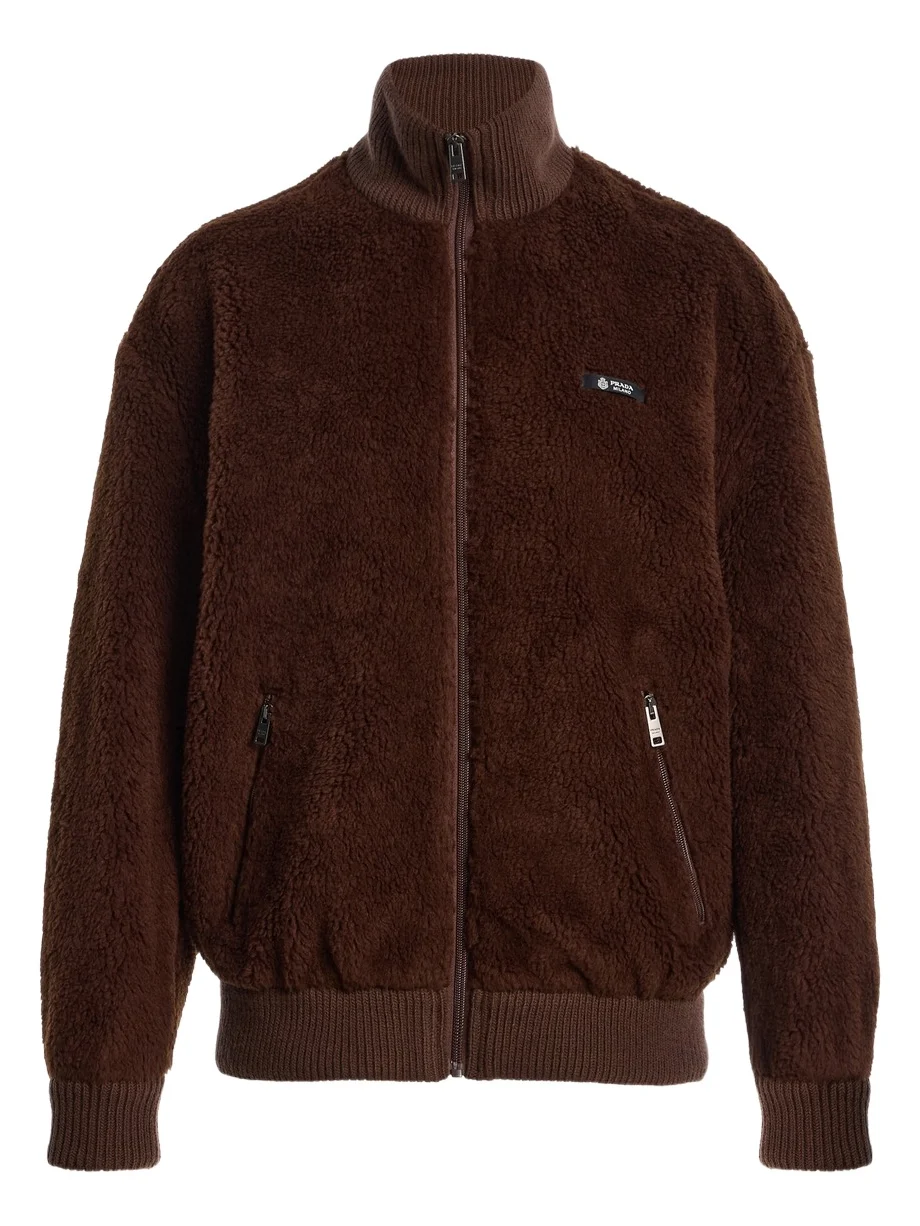 Prada Wool-Blend Fleece Jacket