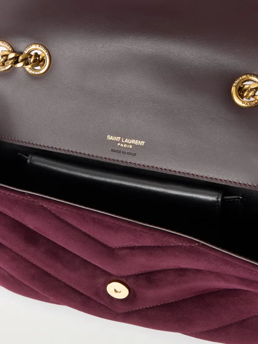 Saint Laurent Loulou Matelassé Suede Shoulder Bag | Thumbnail 5 Saint Laurent Loulou Matelassé Suede Shoulder Bag | Thumbnail 5
