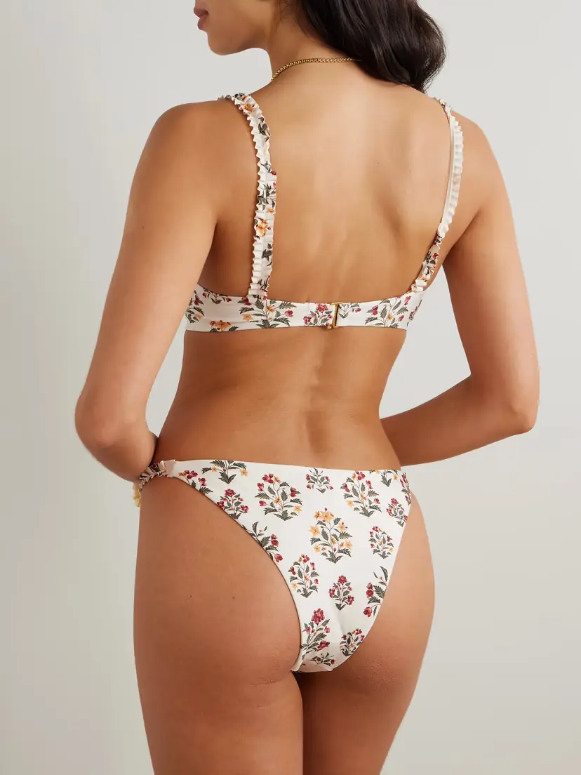 Agua by Agua Bendita Vera Andes Ruffled Floral-print Stretch Recycled Bikini Briefs | Thumbnail 3 Agua by Agua Bendita Vera Andes Ruffled Floral-print Stretch Recycled Bikini Briefs | Thumbnail 3