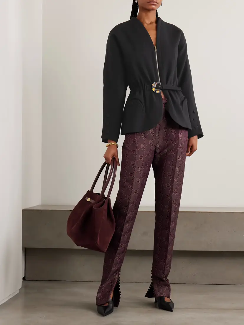 Blazé Milano Carol Belted Ribbed-knit Jacket | Thumbnail 2 Blazé Milano Carol Belted Ribbed-knit Jacket | Thumbnail 2