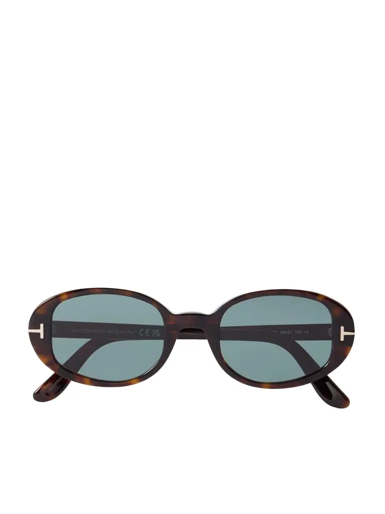 Tom Ford Iggy Oval-frame Tortoiseshell Acetate Sunglasses