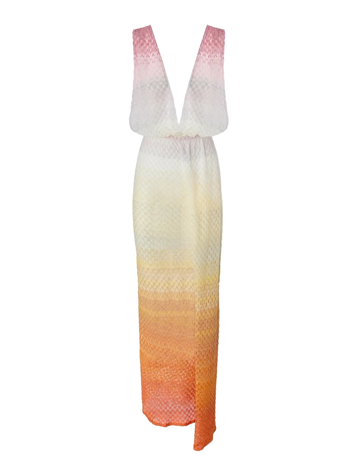 Sleeveless Deep-V Ombre Jumpsuit