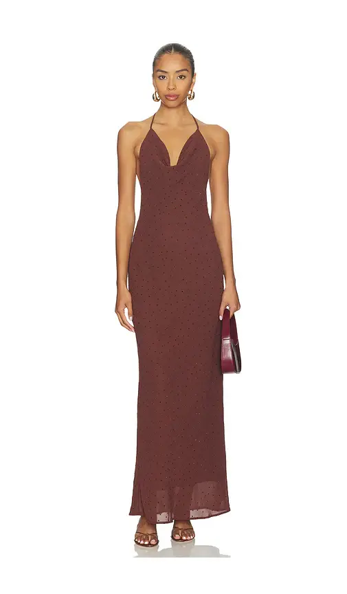SNDYS Nadene Diamante Halter Maxi Dress | Image 1 SNDYS Nadene Diamante Halter Maxi Dress | Image 1