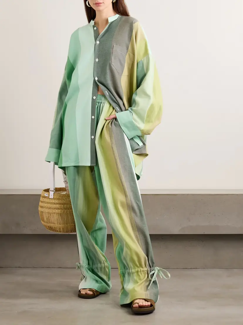 Marrakshi Life The Palazzo Striped Cotton-blend Wide-leg Pants | Thumbnail 2