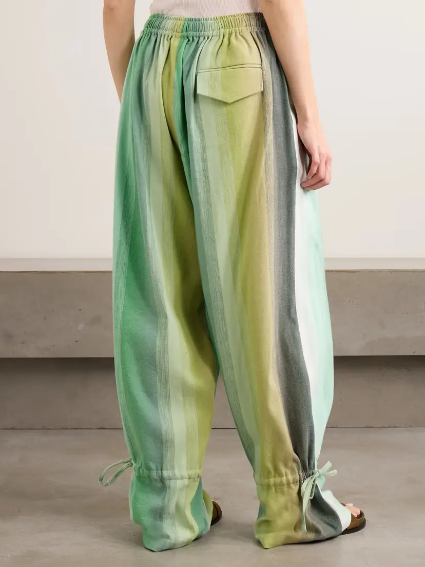 Marrakshi Life The Palazzo Striped Cotton-blend Wide-leg Pants | Thumbnail 4