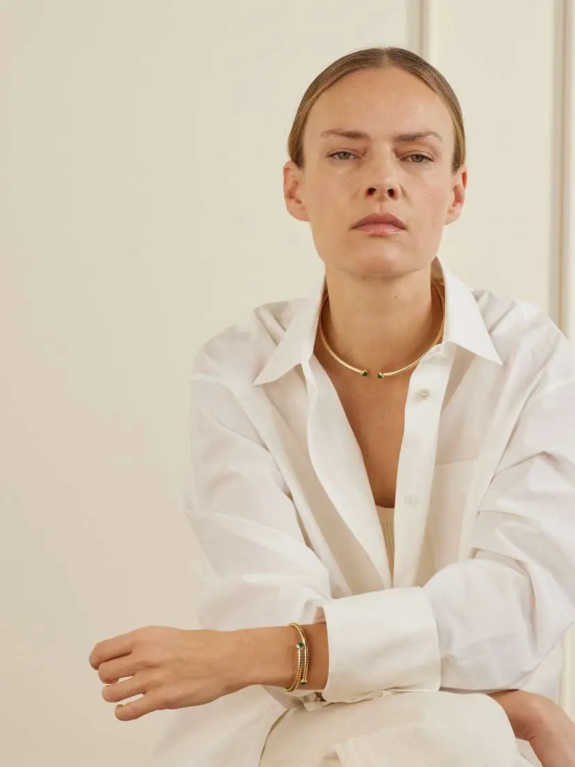 Marina B Trisolina 18-karat Gold, Emerald And Diamond Bangle | Thumbnail 3 Marina B Trisolina 18-karat Gold, Emerald And Diamond Bangle | Thumbnail 3