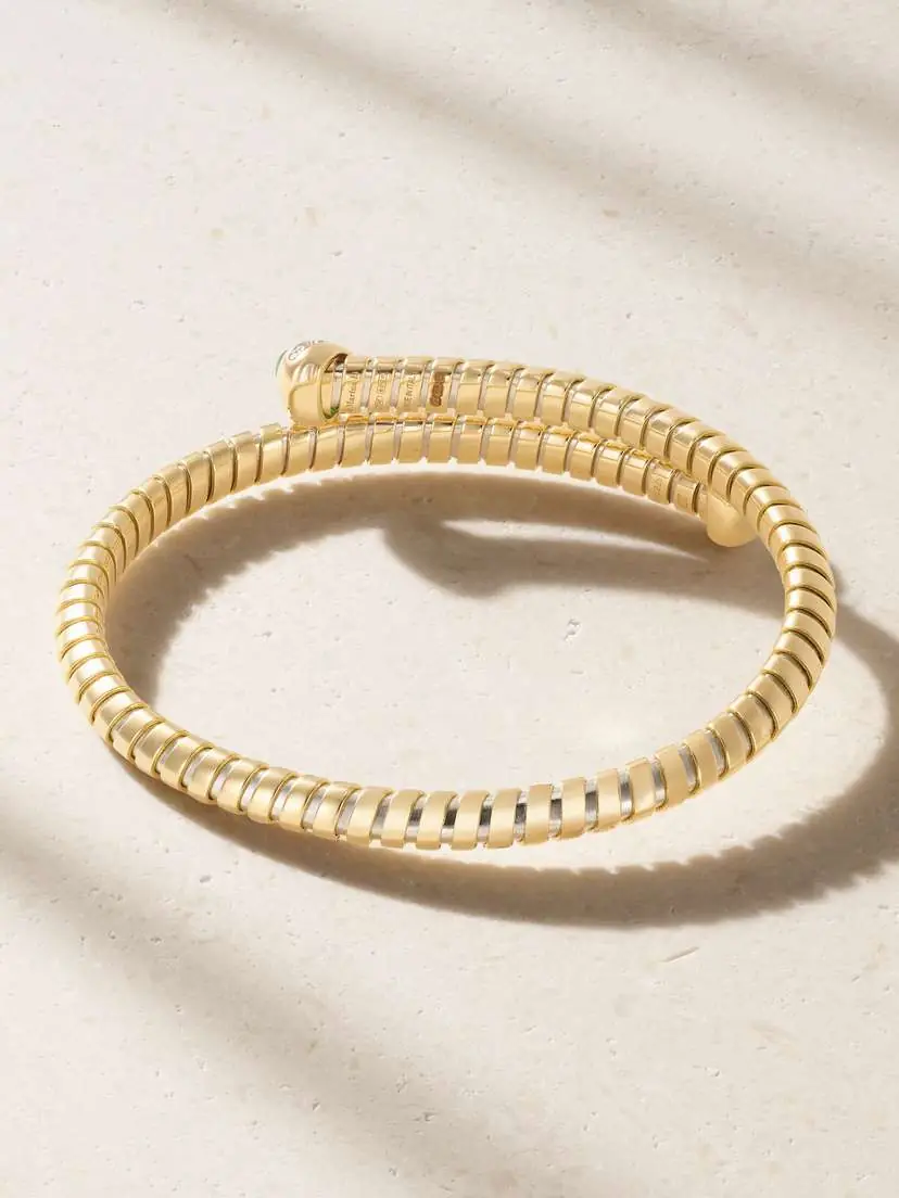 Marina B Trisolina 18-karat Gold, Emerald And Diamond Bangle | Thumbnail 4 Marina B Trisolina 18-karat Gold, Emerald And Diamond Bangle | Thumbnail 4