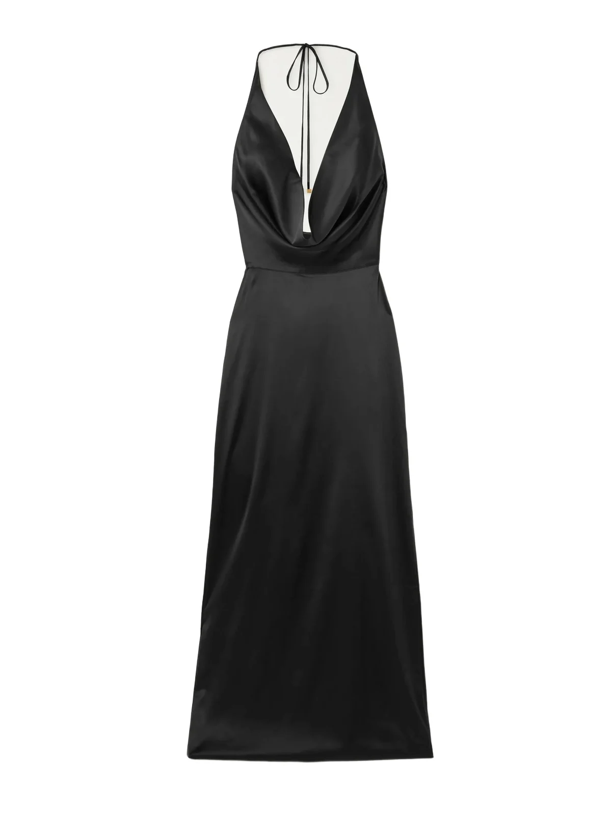 Carla Draped Silk-blend Satin Halterneck Maxi Dress Carla Draped Silk-blend Satin Halterneck Maxi Dress