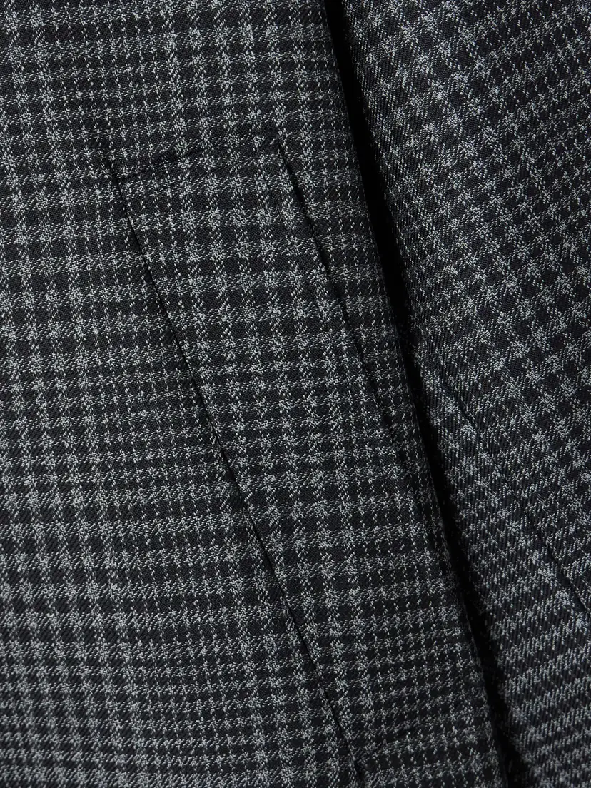 RÓHE Suede-trimmed Checked Wool Coat | Thumbnail 5