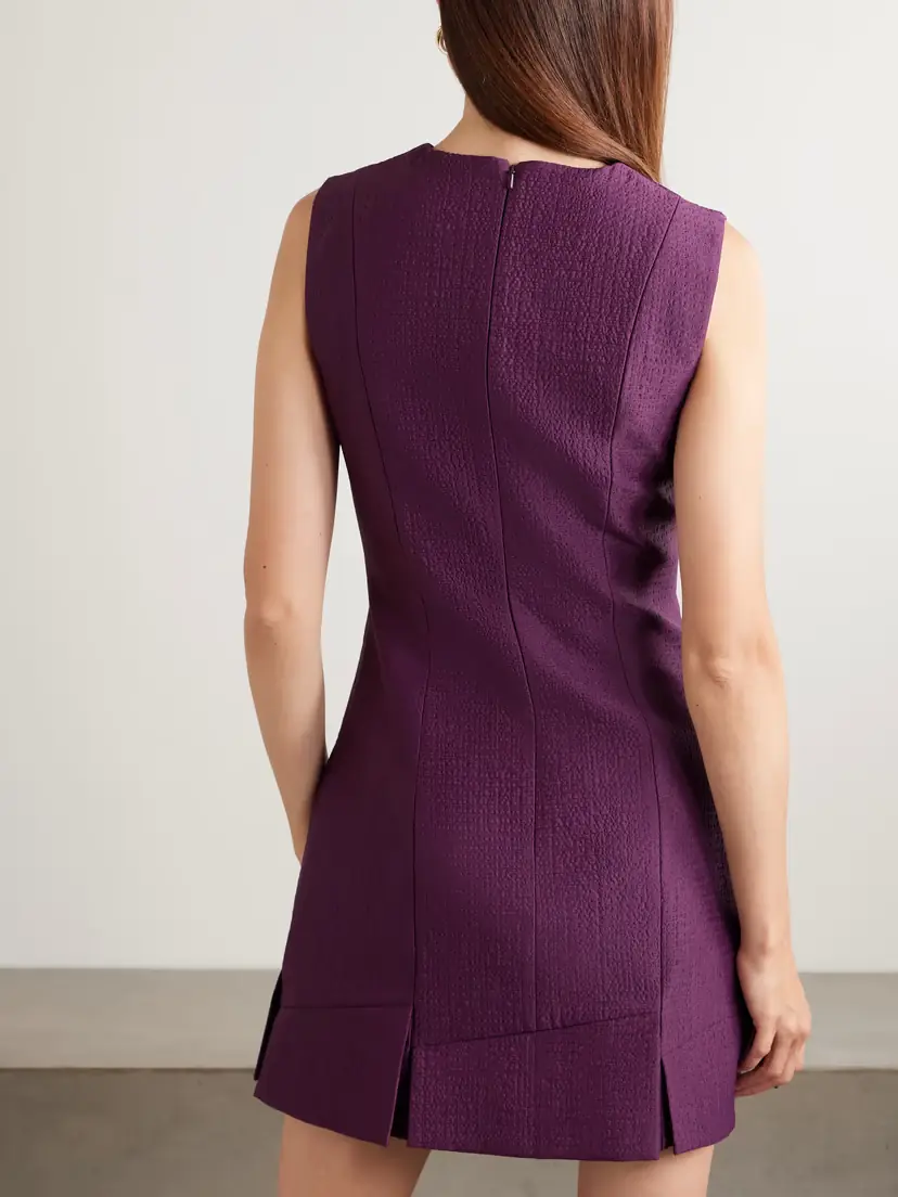 Emilia Wickstead Petronella Pleated Cloqué Mini Dress | Thumbnail 3 Emilia Wickstead Petronella Pleated Cloqué Mini Dress | Thumbnail 3