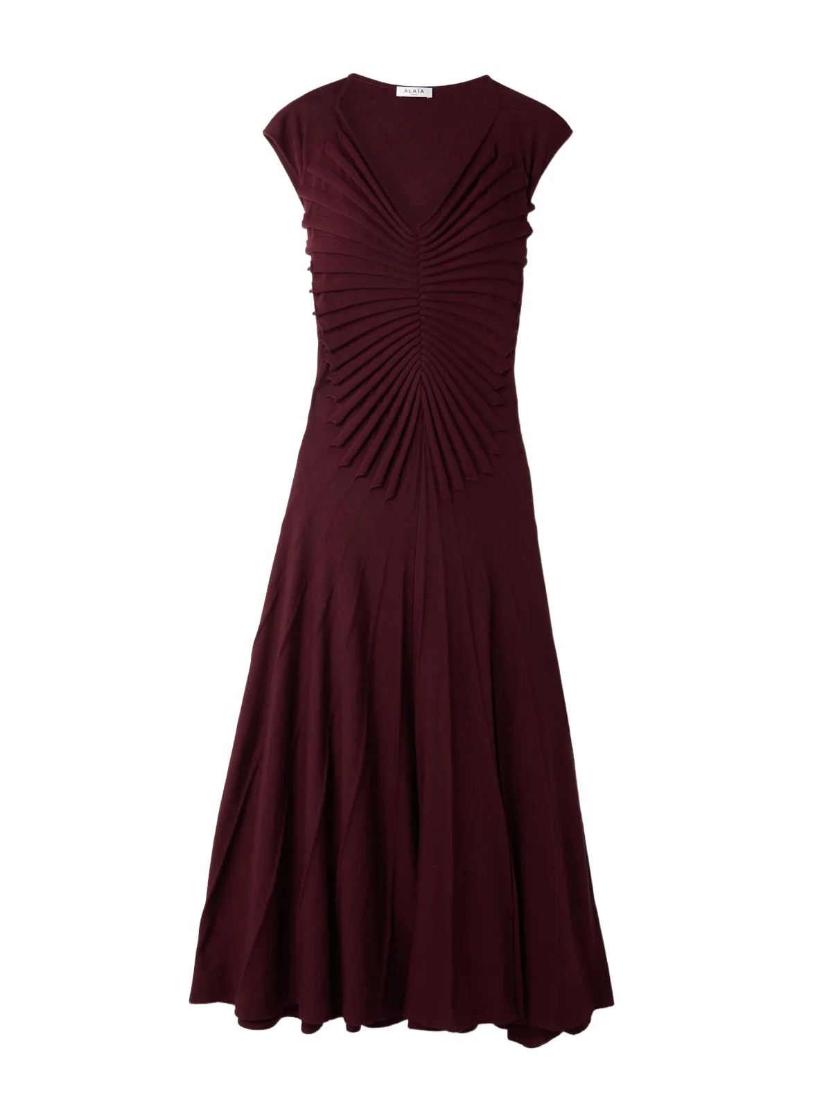 Pleated Wool Midi Dress Pleated Wool Midi Dress