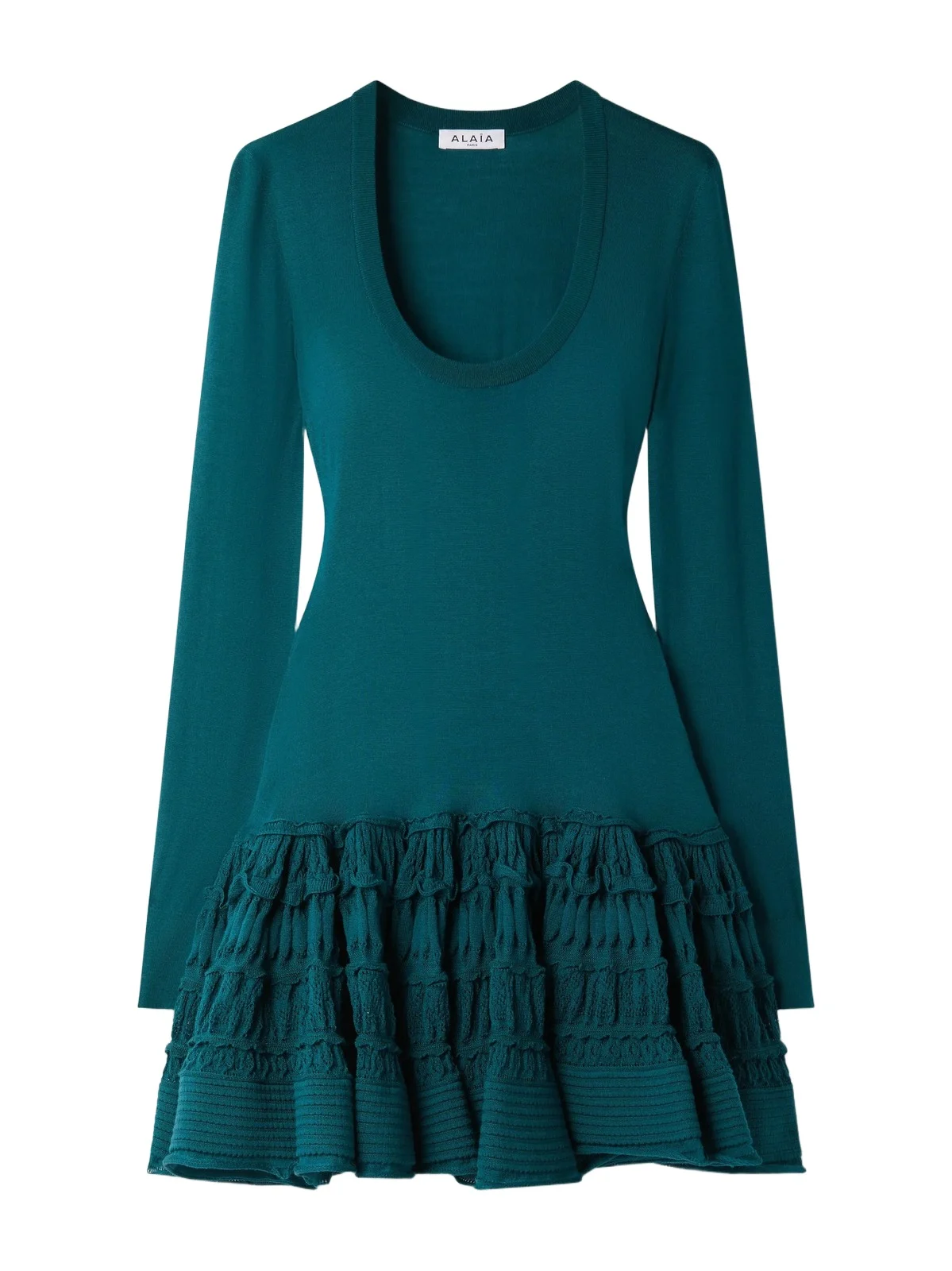 Ruffled Wool-blend Mini Dress Ruffled Wool-blend Mini Dress