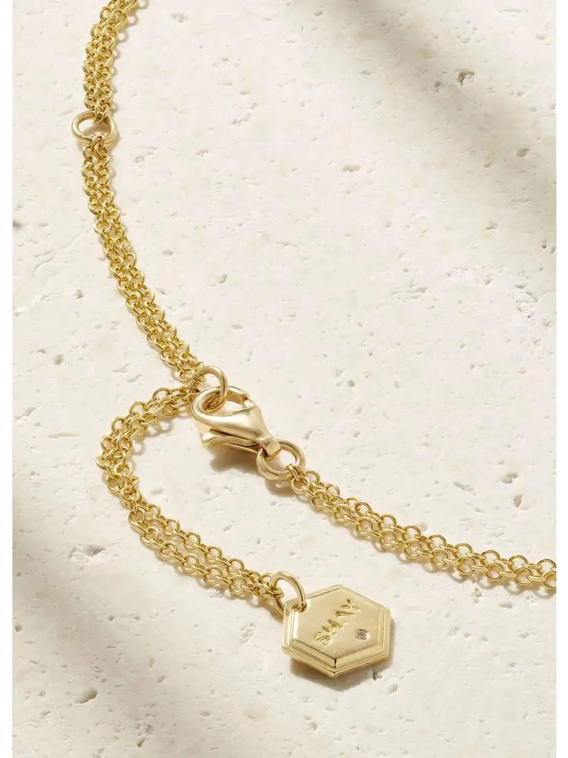 SHAY Orbit 18-karat Gold Diamond Necklace | Thumbnail 3